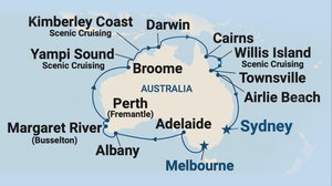 Round Australia Cruise – Melbourne to Sydney (Oct 2027)