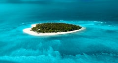 Remote tropical island in Fiji