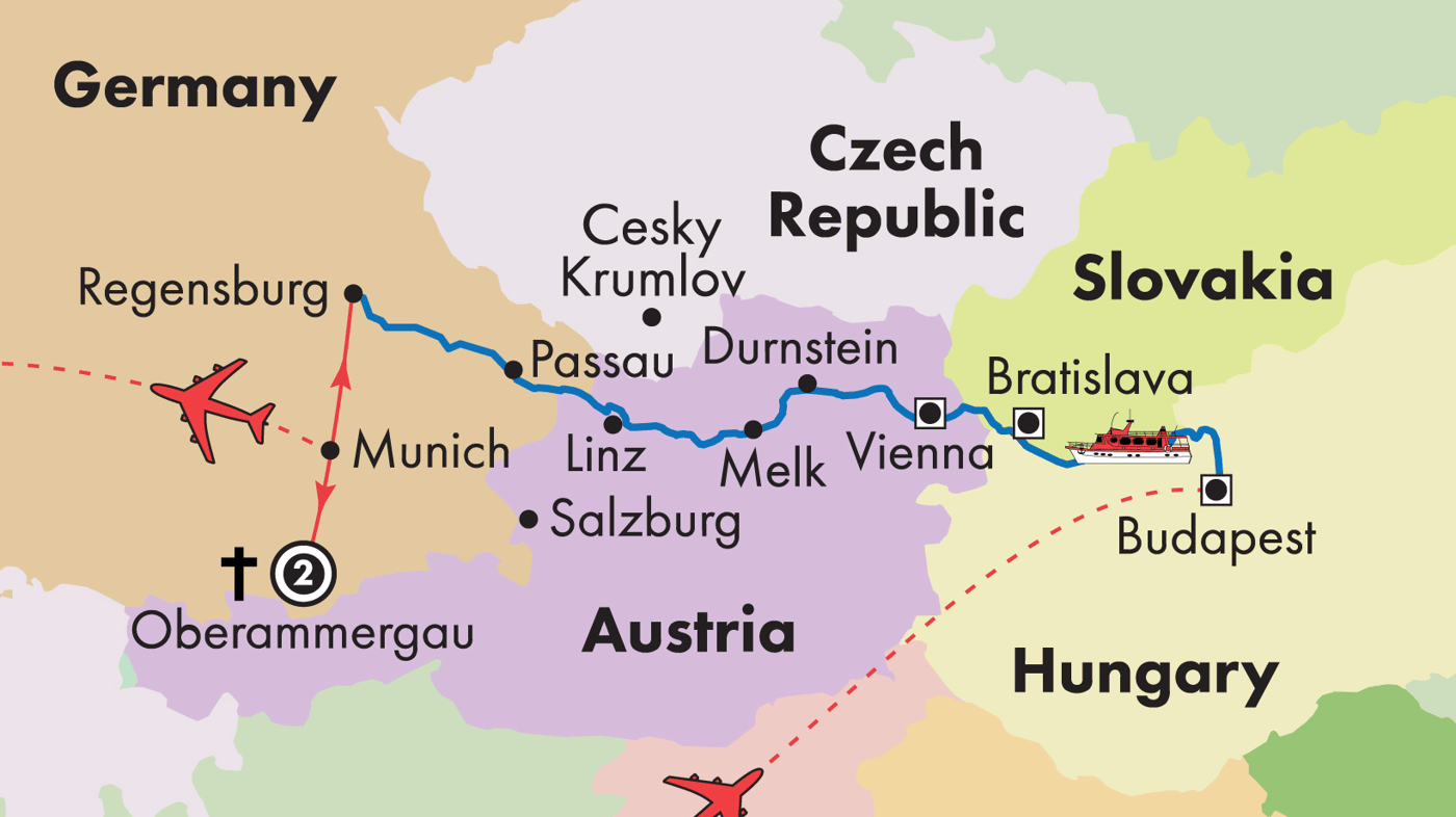 Cruise the Danube through Hungary-Germany, then see Oberammergau's eagerly-awaited 2020 Passion Play!