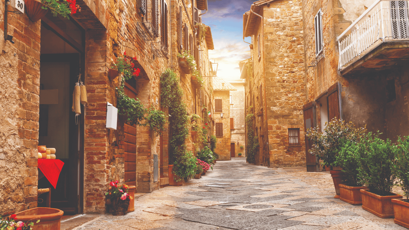 The streets of Pienza 