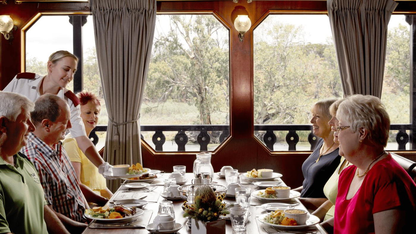 Experience the Murray Princess's legendary hospitality, delicious meals and warm community atmosphere.