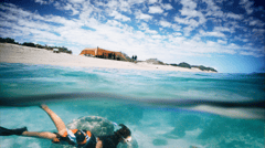 Snorkelling in front of Sal Salis Ningaloo Reef