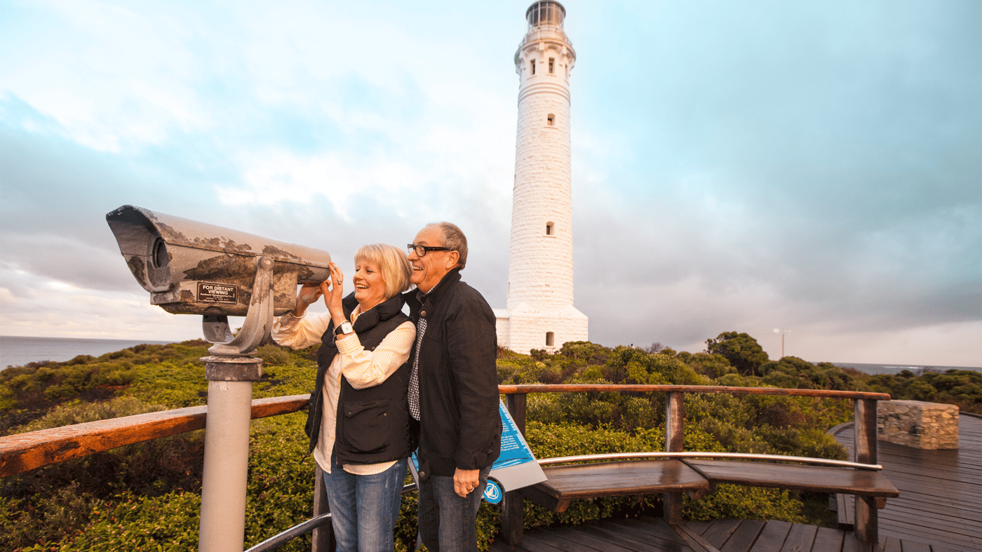 The famous lighthouse at Cape Leeuwin