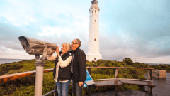 The famous lighthouse at Cape Leeuwin
