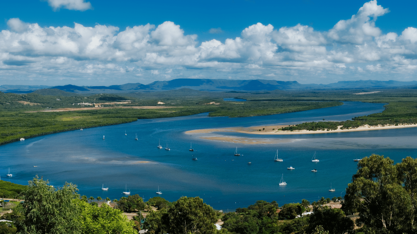 View of Cooktown, Hopevale & Coral Sea