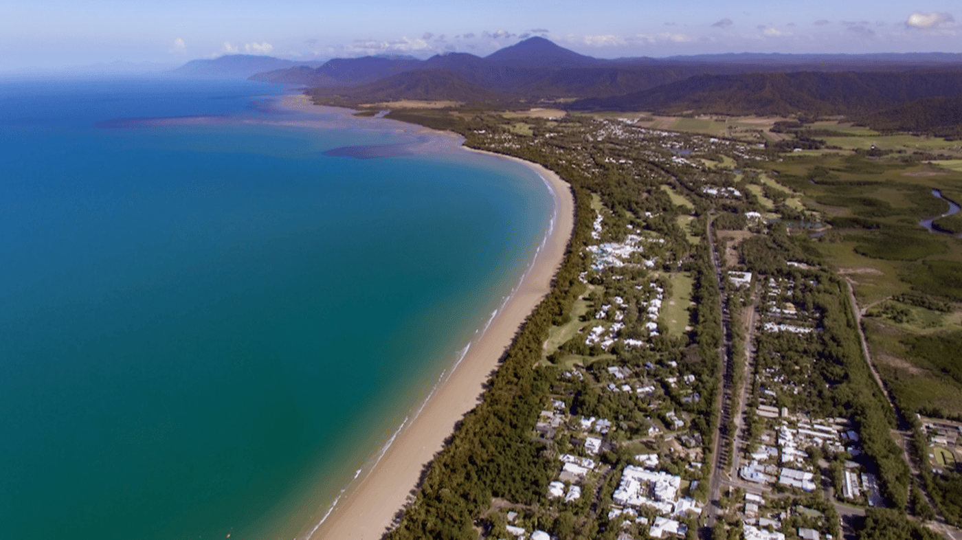 Aerial view of Palm Cove