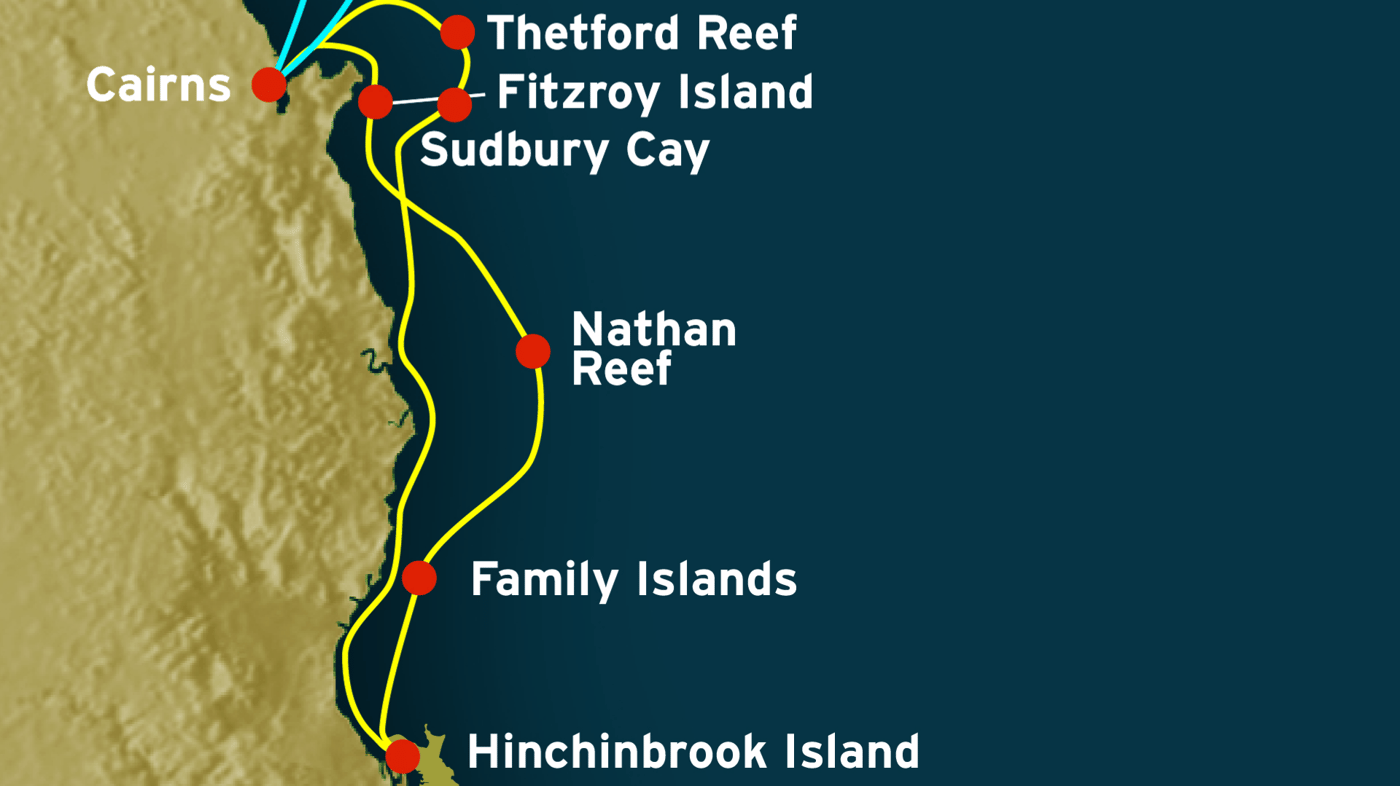 3 night Cruise Voyage Map
