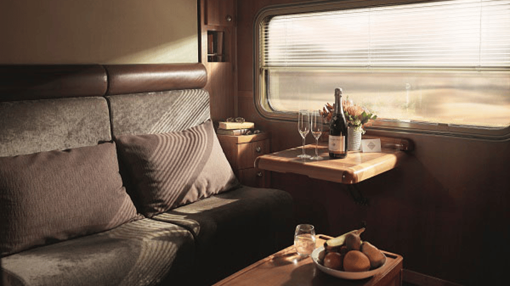 Platinum cabin by day, The Ghan