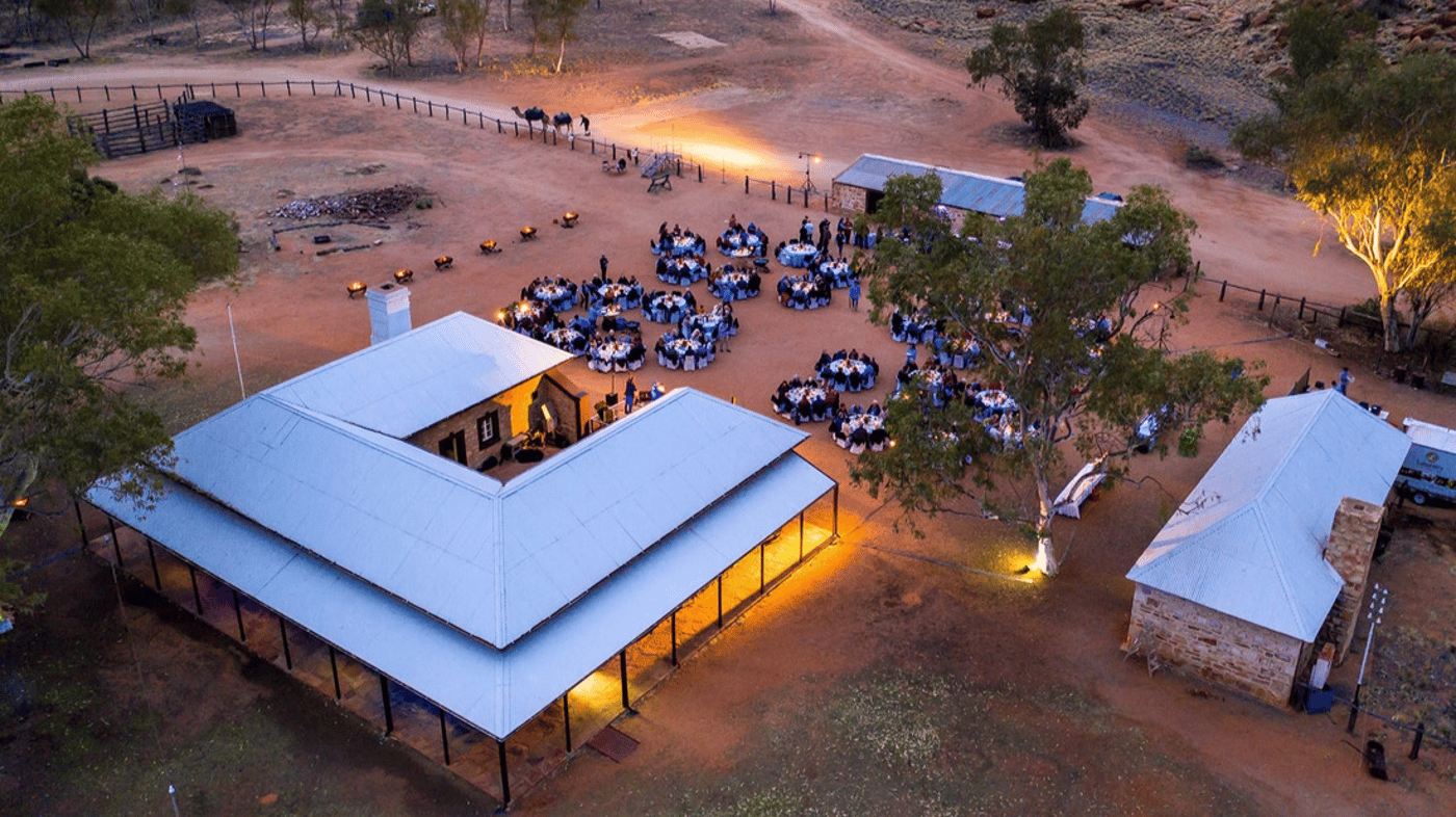 Dine under the starts at Alice Springs' Telegraph Station