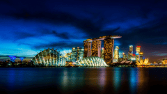Singapore Skyline by Night