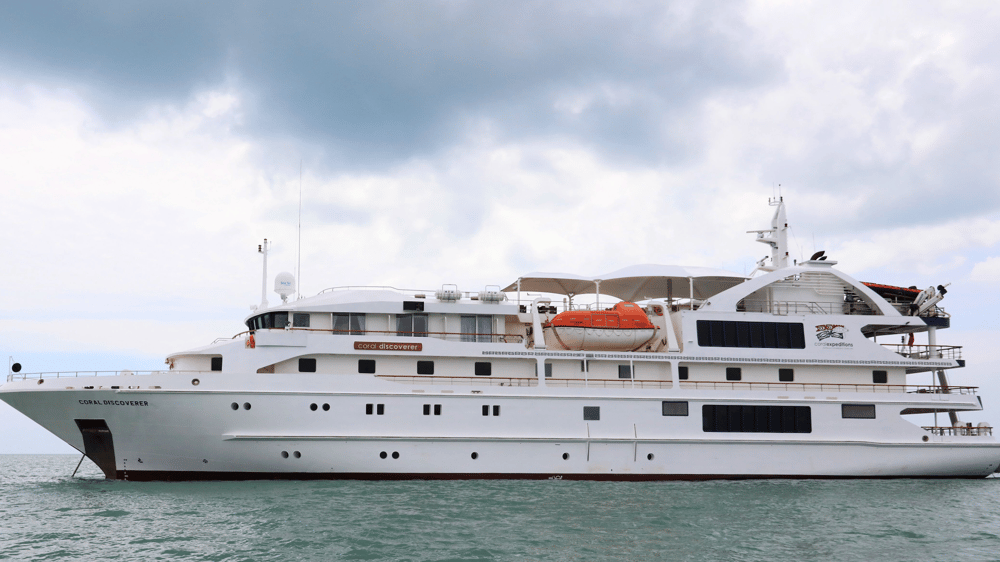 Your journey will be on the Coral Discoverer