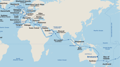 108-night Around the World Cruise from Sydney or Brisbane
