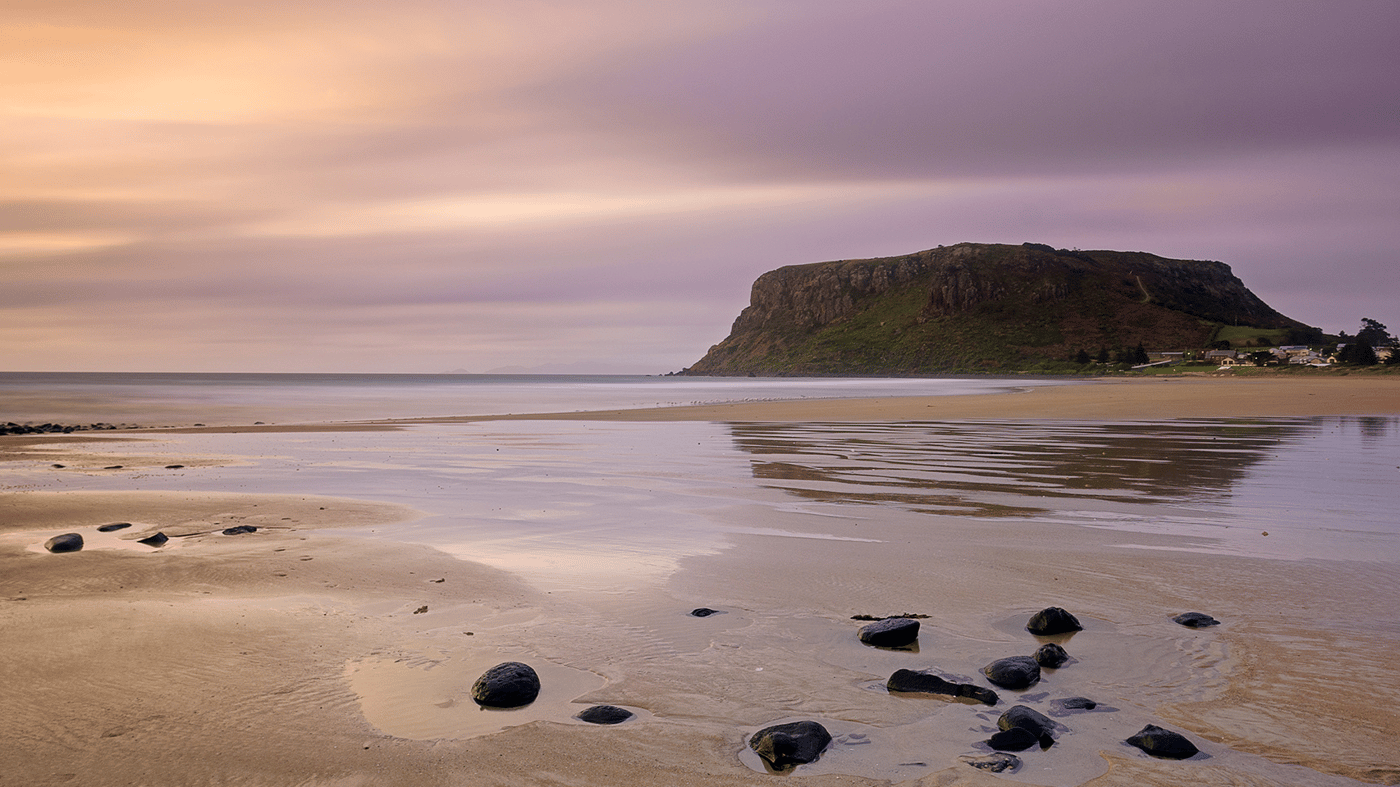 Enjoy views of the sheer-sided Stanley bluff known as ‘The Nut’ in Stanley