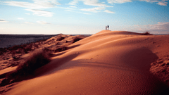 Toast the glorious outback sunset from atop Big Red, a 40 metre high sand dune marking the symbolic eastern edge of the Simpson Desert.