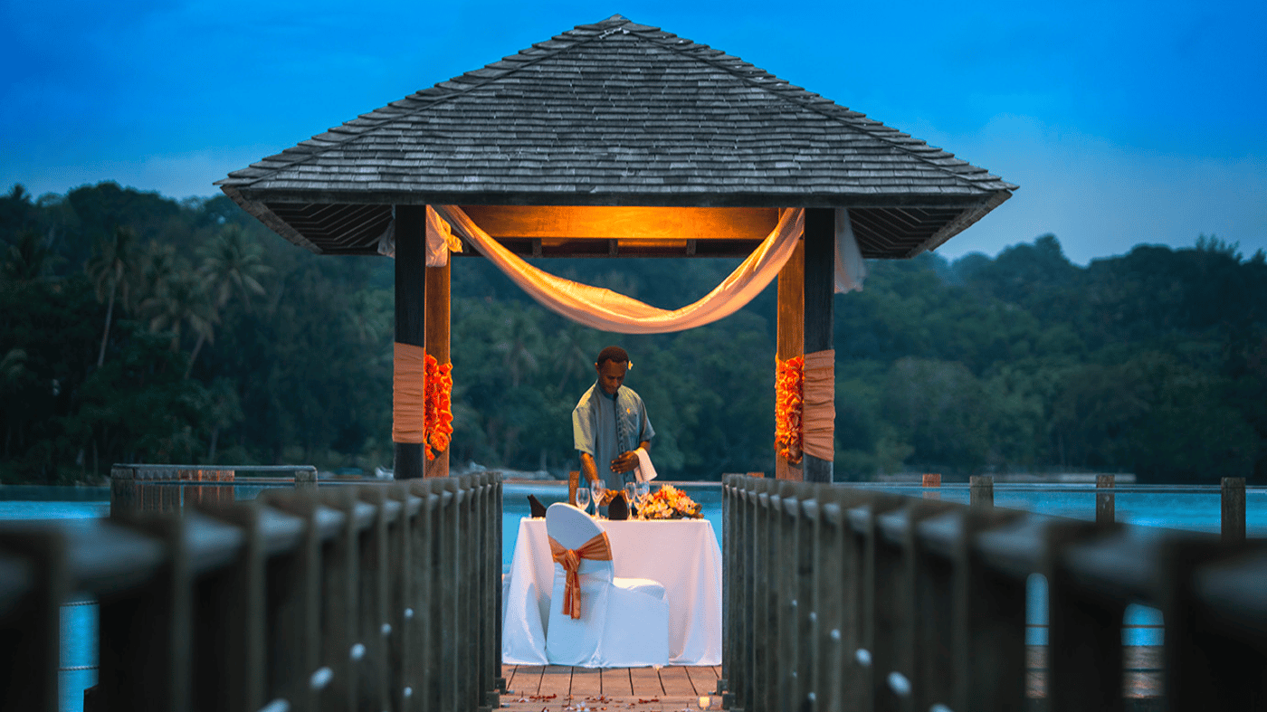 The resort and the staff do go all out when it comes to romance...