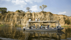 Enjoy a cruise down the River Nile to the base of Murchison Falls