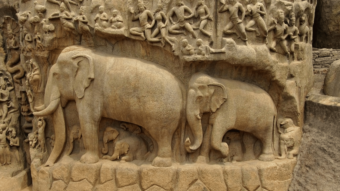 See the rock carvings in Mamallapuram, which date from the 7th and 8th centuries