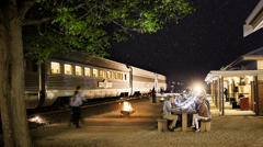 Enjoy the tranquillity of dinner under the brilliant desert stars in the remote and beautiful Rawlinna (seasonal).
