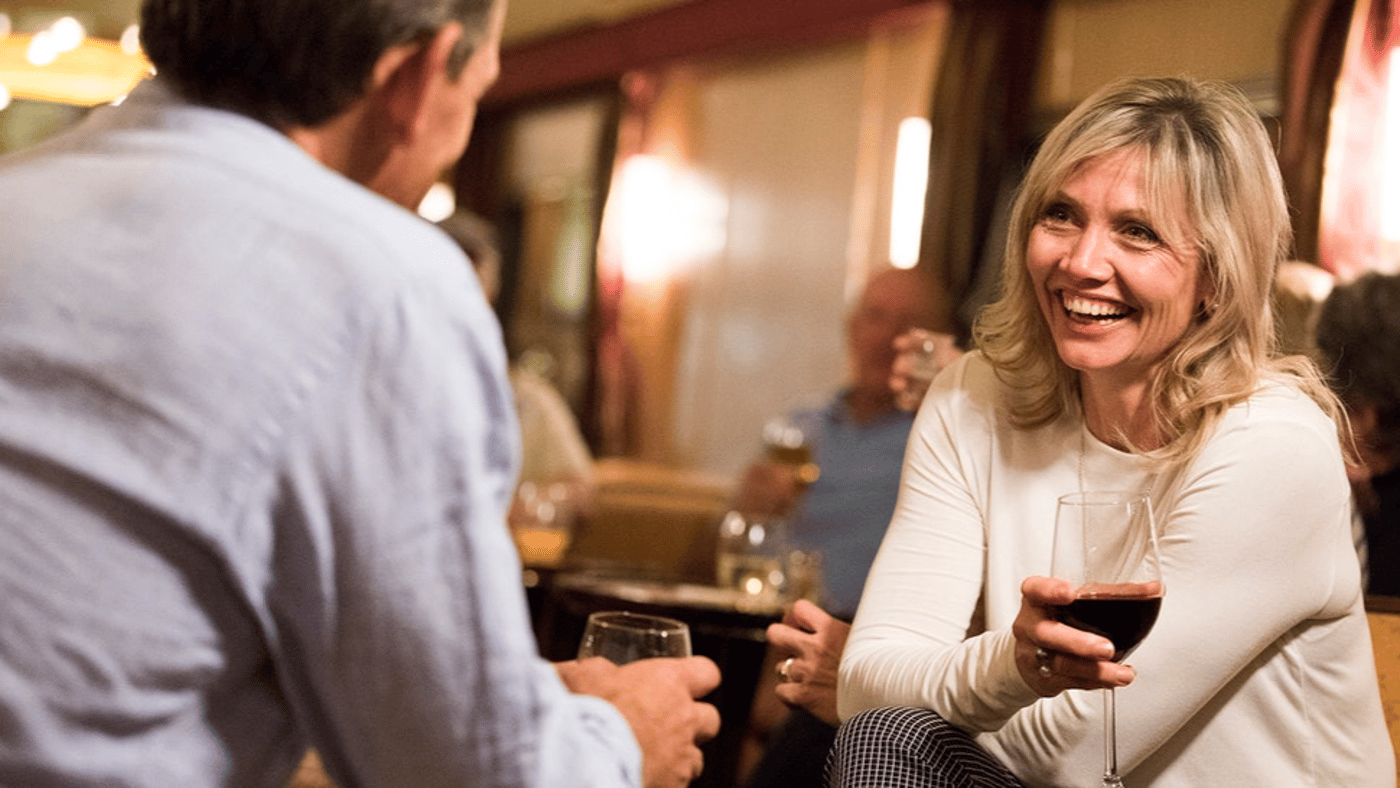 Mingle with your fellow travellers in the Outback Explorer Lounge car