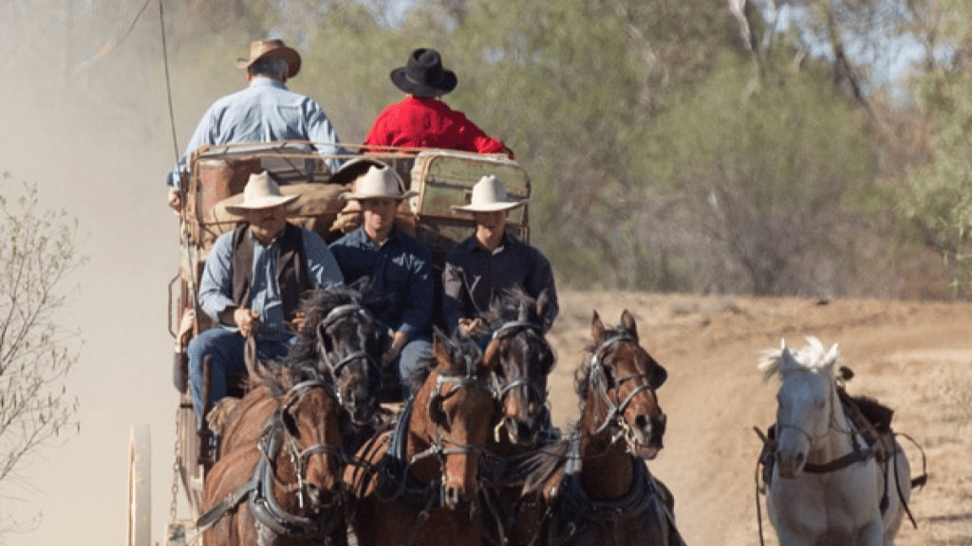 Enjoy a Cobb and Co Stagecoach ride on the old Longreach to Windorah mail route