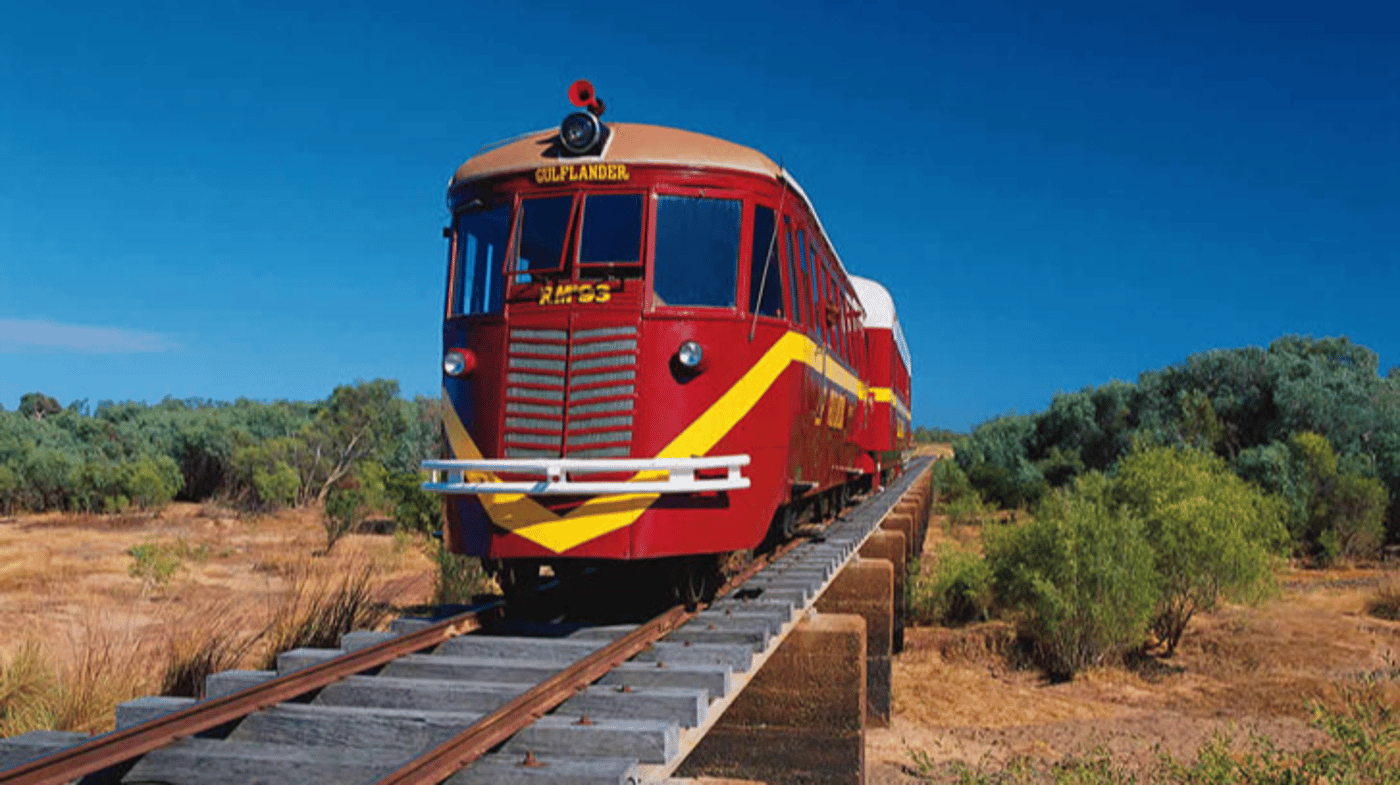 The legendary Gulflander is the train that goes “from nowhere to nowhere” on a one-of-a-kind line connecting Normanton and Croydon