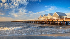 Busselton Jetty is the longest timber-piled jetty in the southern hemisphere at 1,841 metres long
