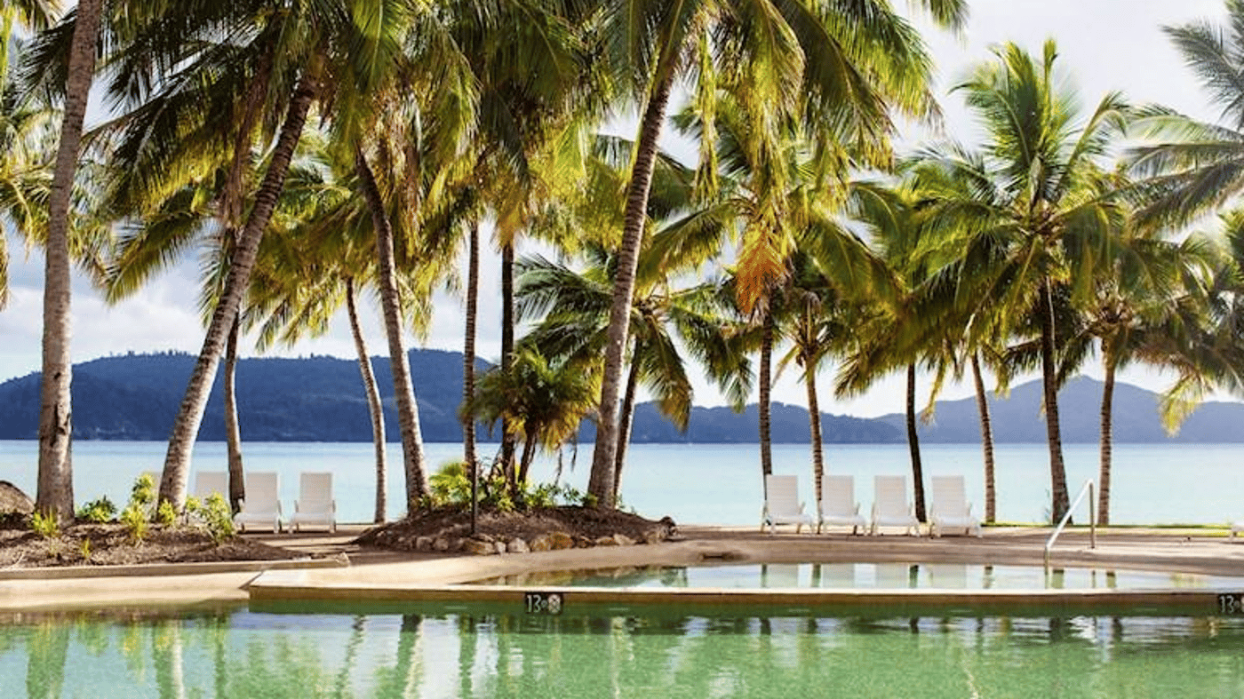 Stunning views of the Whitsundays from Bougainvillea Pool