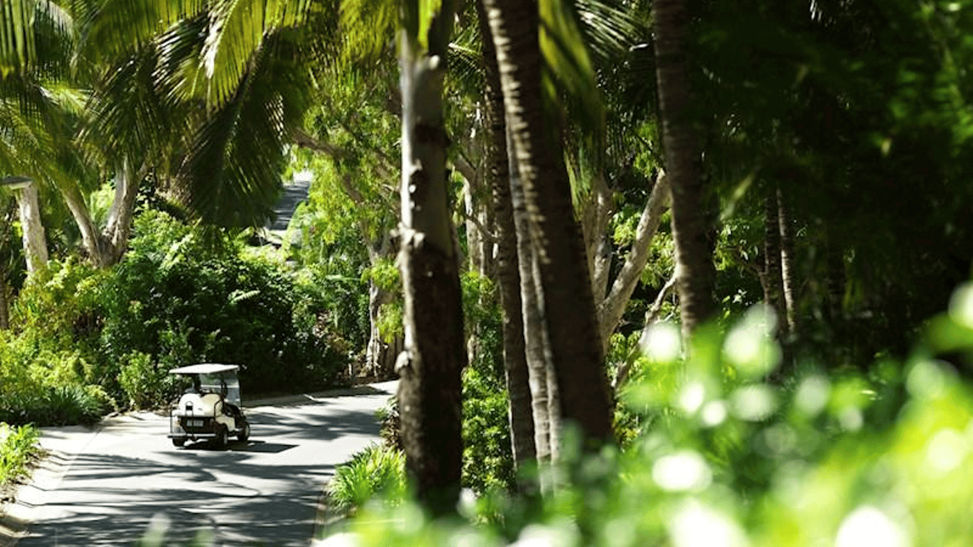 The easiest way to get around the island is by buggy