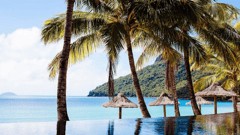 Take a dip in the infinity-edge pool (heated in winter) and enjoy direct access to Catseye Beach.