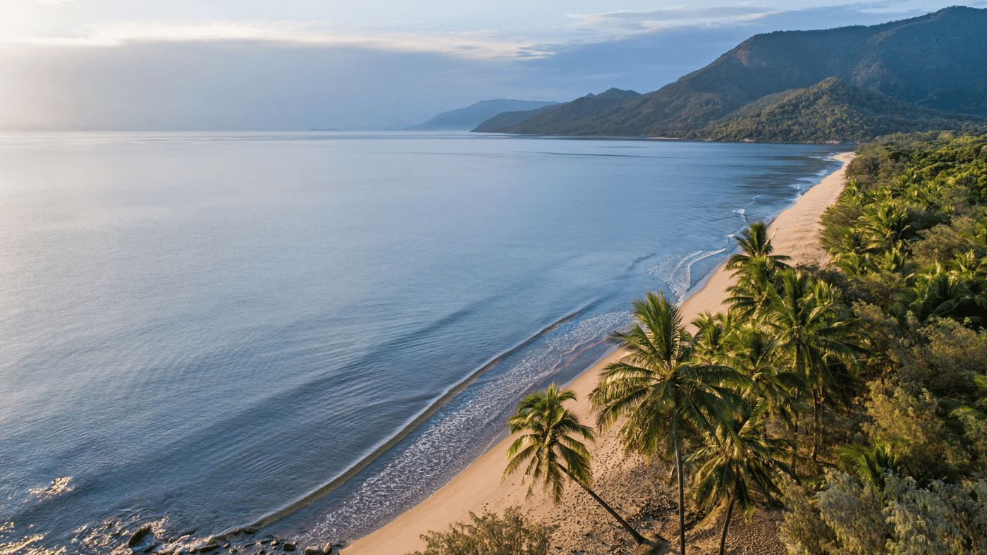 Oak Beach consists of approx 2km of pristine sand lined with coconut palms and sheoak trees