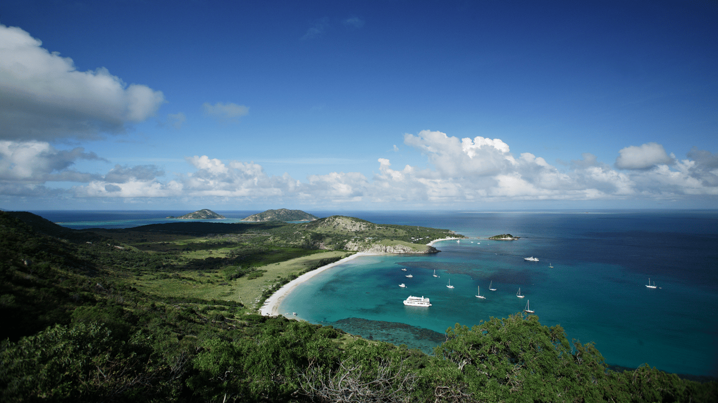 Enjoy the stunning views from the summit of Cook's Look on Lizard Island