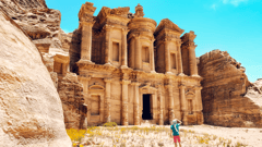 Visit ancient ruins in Jordan
