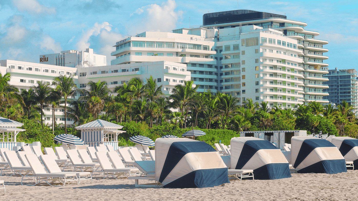 Miami Beach in Florida, USA is famous for its beaches