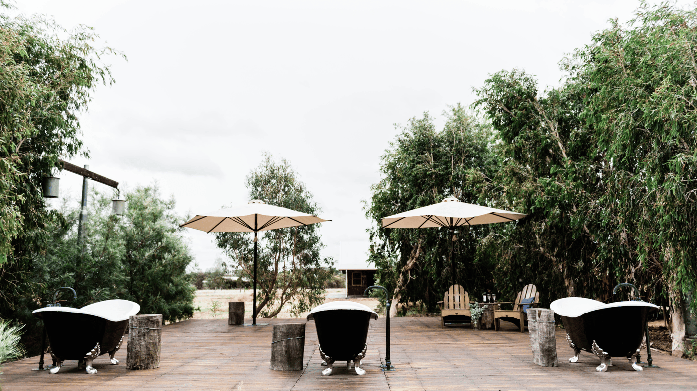 Relax on the bath terrace as you enjoy the views