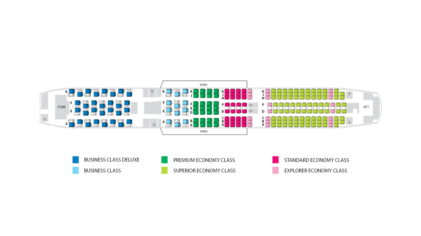 Seating plan for your scenic flight over Antarctica