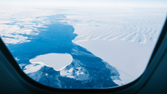 Enjoy the views from the window of your scenic flight over Antarctica
