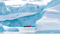 Be amazed by the size of the mountains on Antarctica