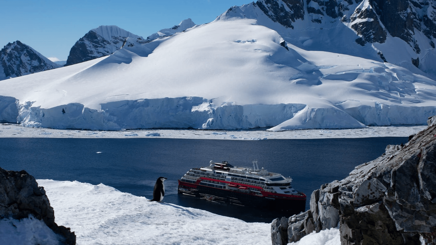 Expedition cruising through Antarctica