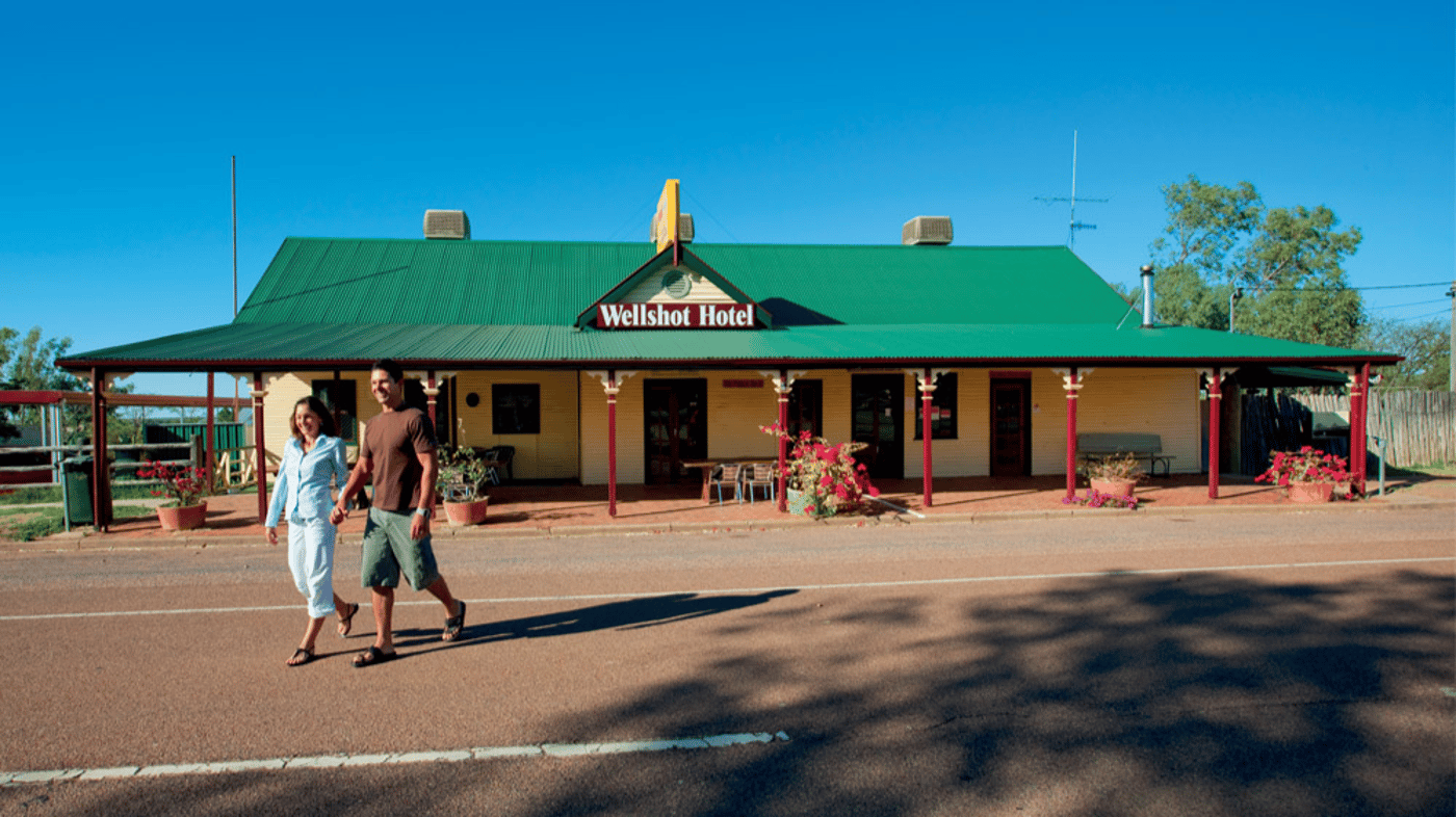 Enjoy an authentic pub lunch at the historic Wellshot Hotel