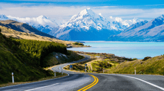 Enjoy the majestic views as you make your way to Mt Cook