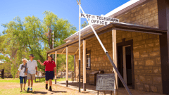 visit the historic Telegraph Station and learn how it relayed message between Darwin and Adelaide for 60 years