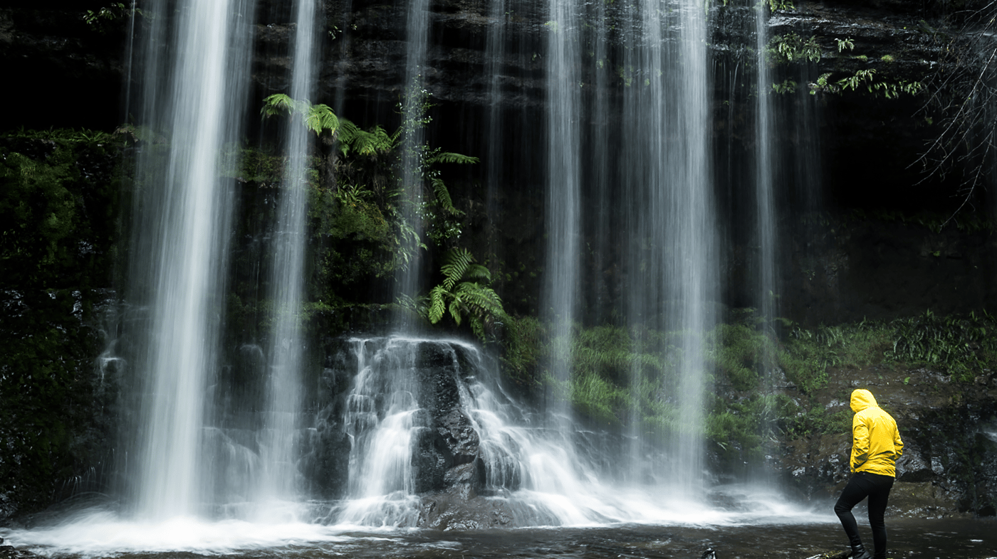 Visit Mt. Field National Park to see the magnificent tiered cascade of Russell Falls
