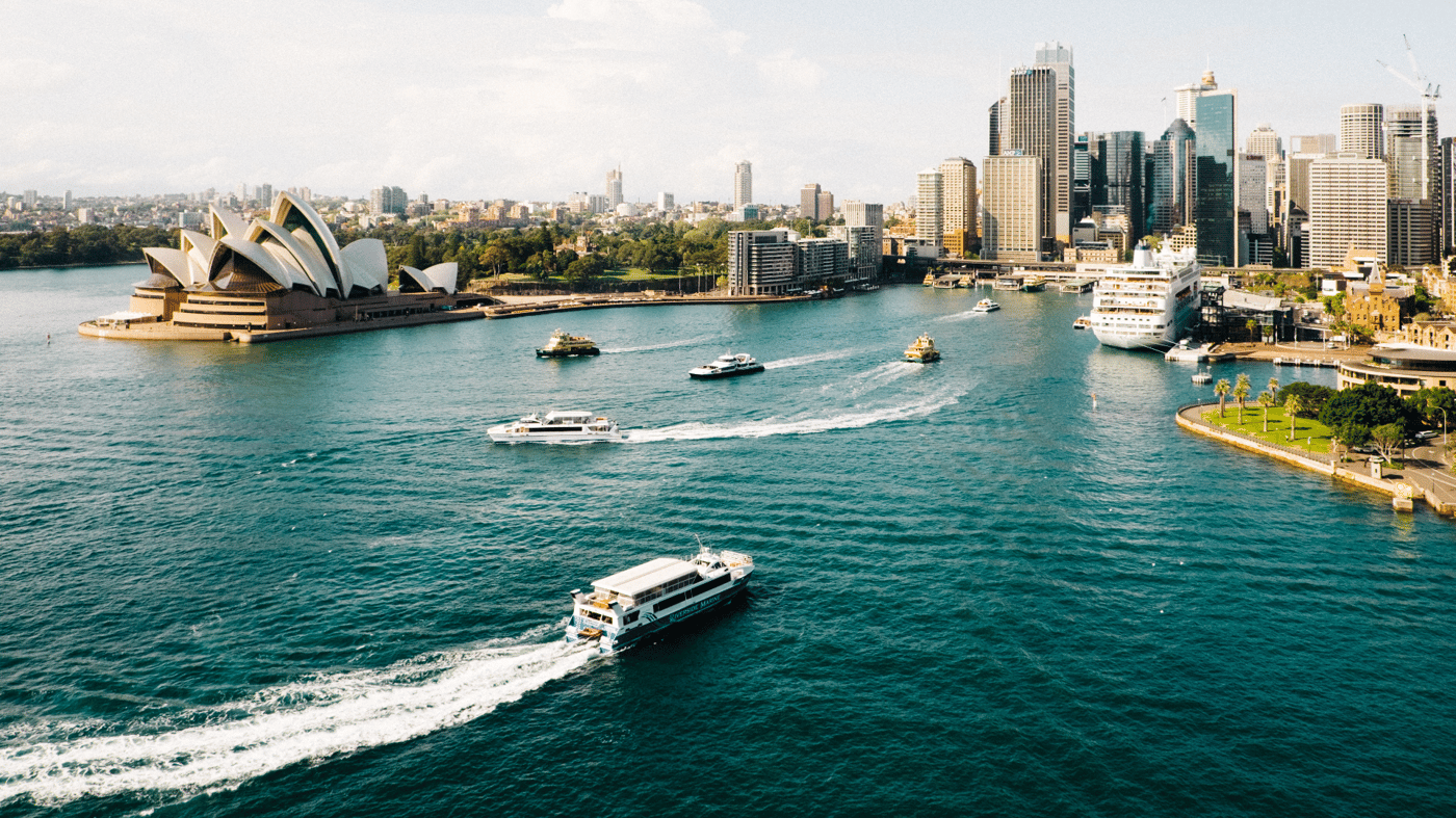 In Australia, you can board the 107-night World Cruise in Sydney...