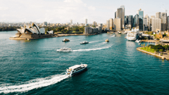 In Australia, you can board the 107-night World Cruise in Sydney...