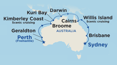 Choose between three itineraries: Brisbane-Perth, Perth-Sydney and Perth-Brisbane.