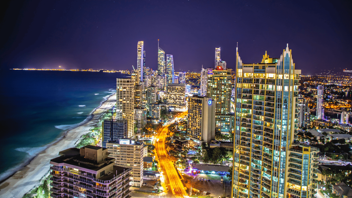 Surfers Paradise at night