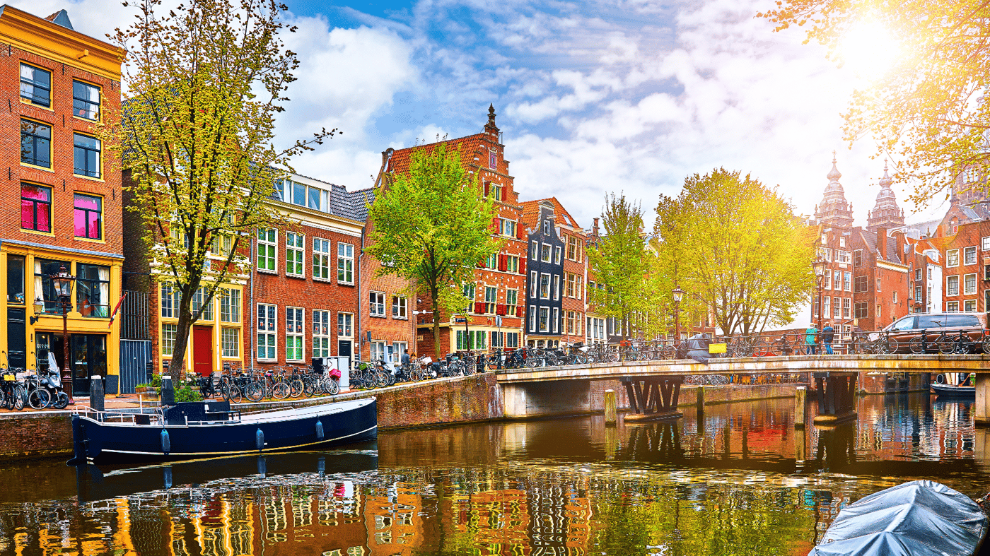 Canal River Amstel, Amsterdam, Netherlands