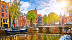 Canal River Amstel, Amsterdam, Netherlands
