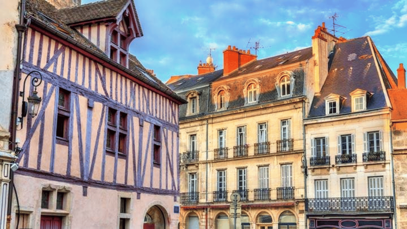 Traditional old town, Dijon, France