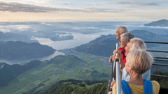 Views from Mount Stanserhorn summit, Switzerland